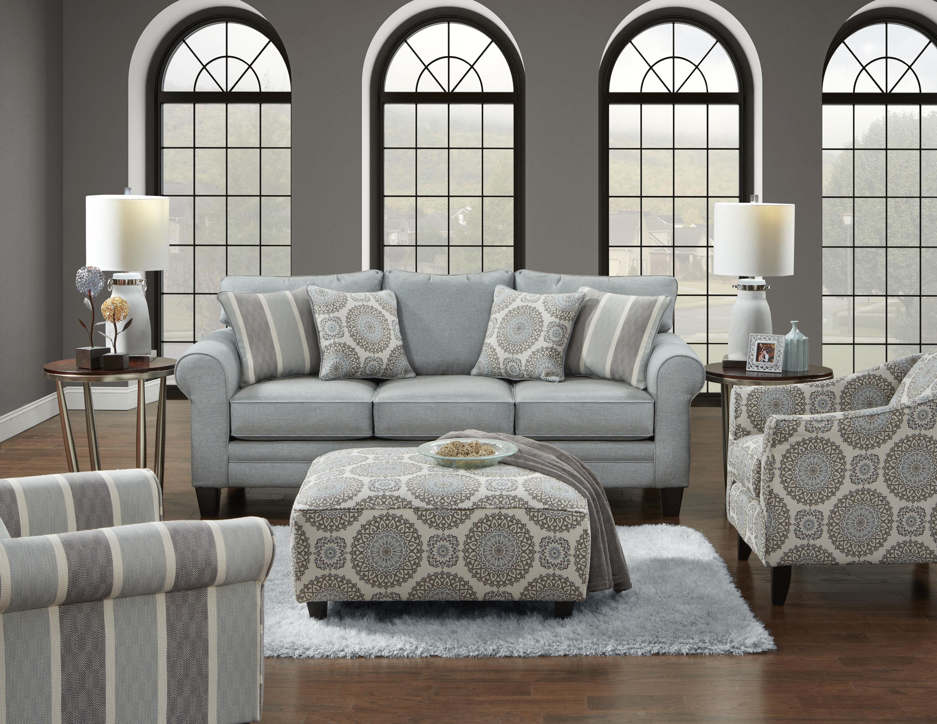 Fusion Furniture Grande Mist Sofa Great American Home Store Sofas